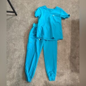 Figs Teal Scrub Set